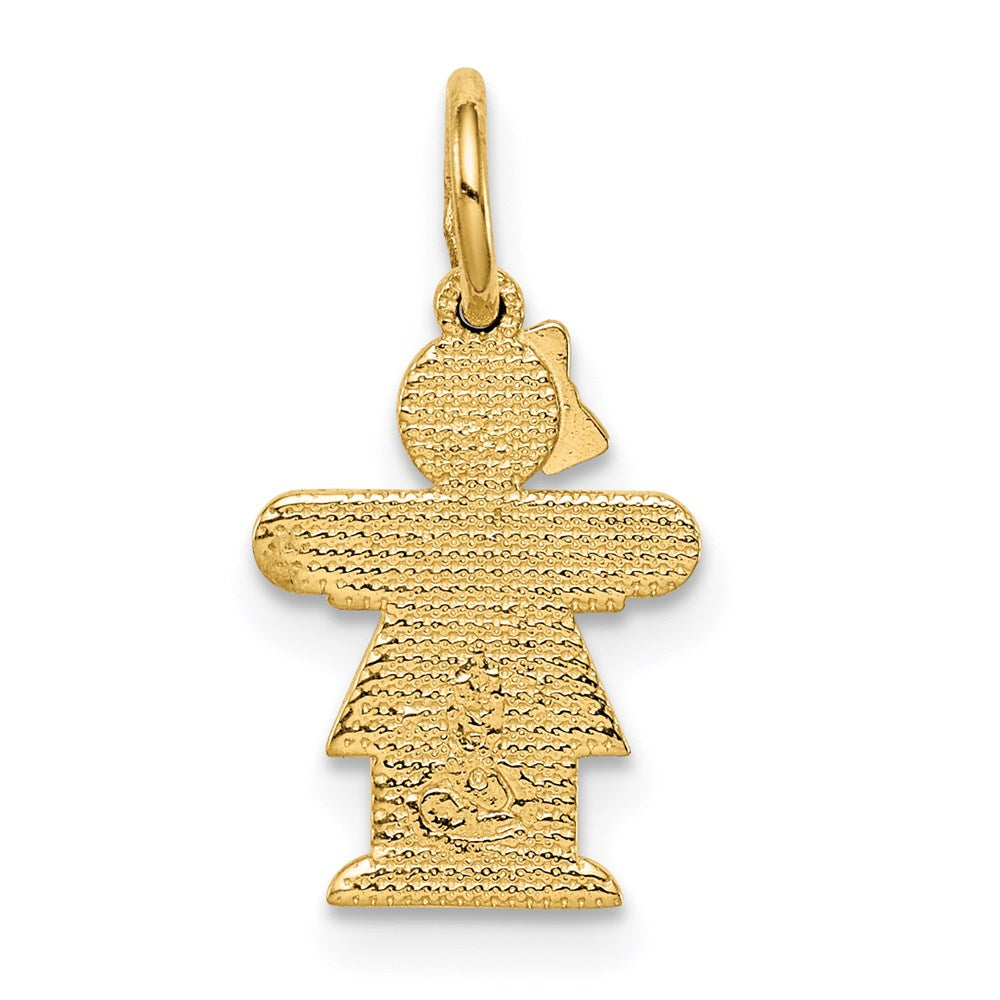 14K Gelbgold Mini-Mädchen-Umarmung-Charm