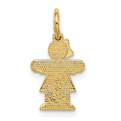 14K Gelbgold Mini-Mädchen-Umarmung-Charm