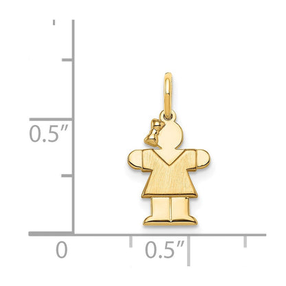 14K Gelbgold Mini-Mädchen-Umarmung-Charm