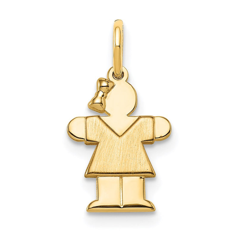 14K Gelbgold Mini-Mädchen-Umarmung-Charm