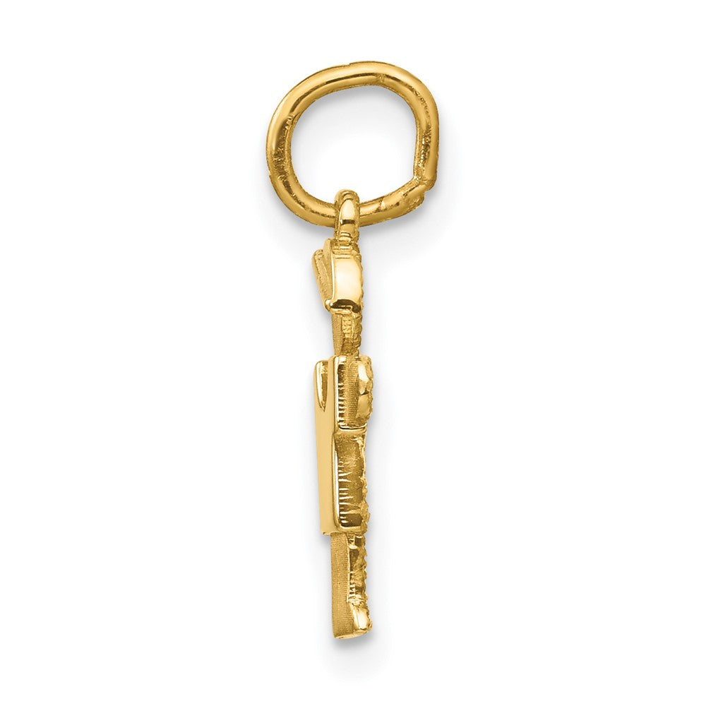 14K Gelbgold Mini-Junge-Charm mit Ösen