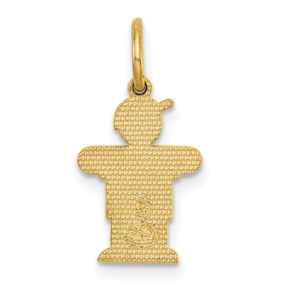 14K Gelbgold Mini-Junge-Charm mit Ösen