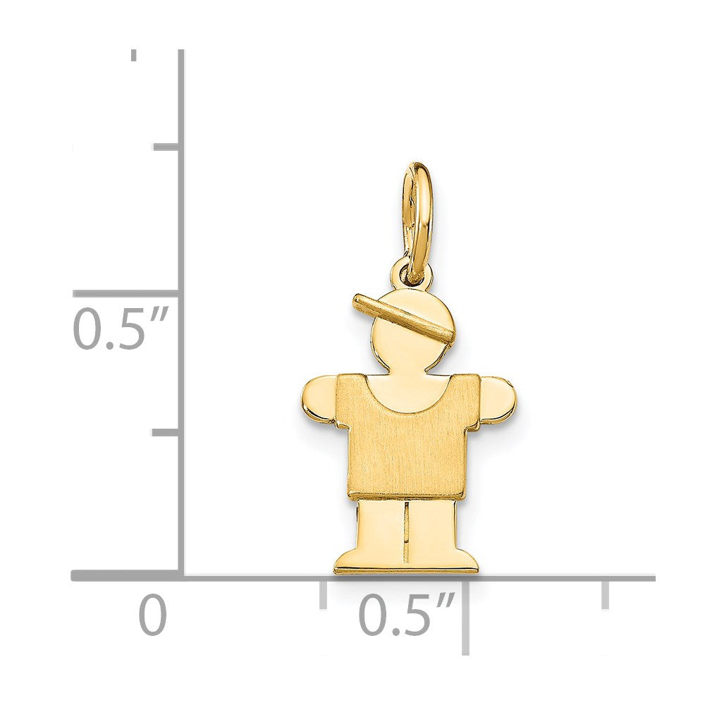 14K Gelbgold Mini-Junge-Charm mit Ösen