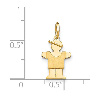 14K Gelbgold Mini-Junge-Charm mit Ösen