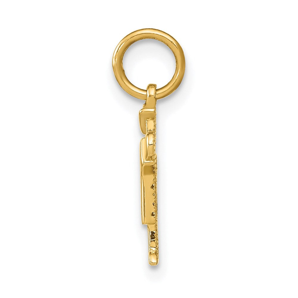 14K Gelbgold Mini-Junge-Kuss-Charm