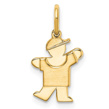 14K Gelbgold Mini-Junge-Kuss-Charm