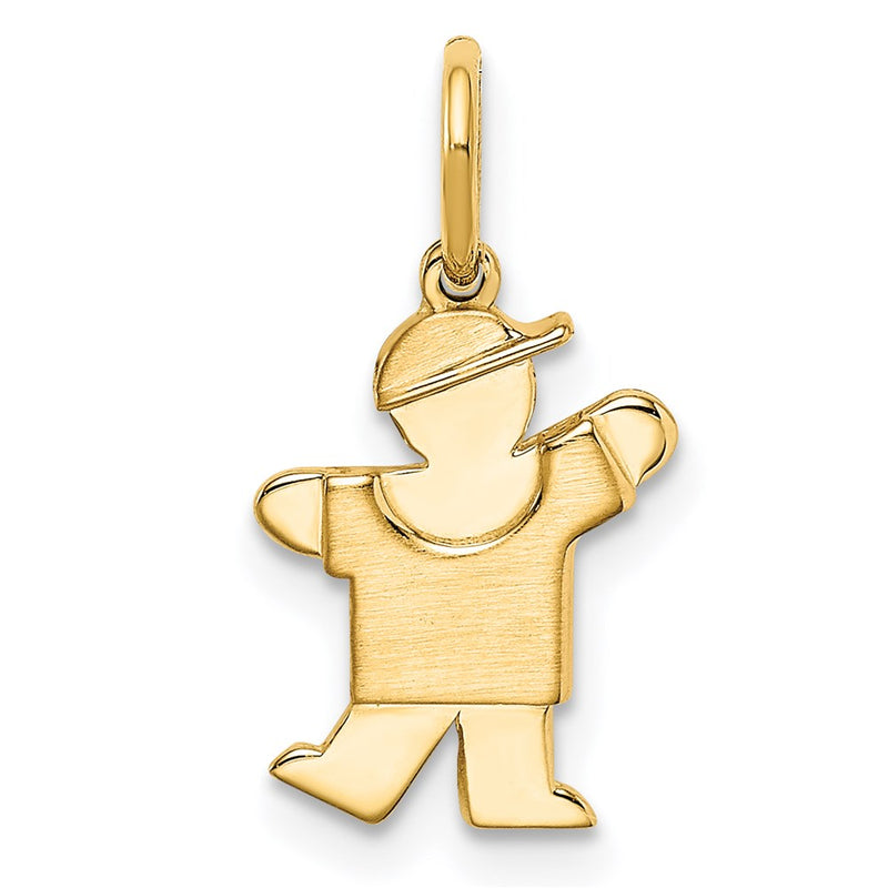 14K Gelbgold Mini-Junge-Kuss-Charm