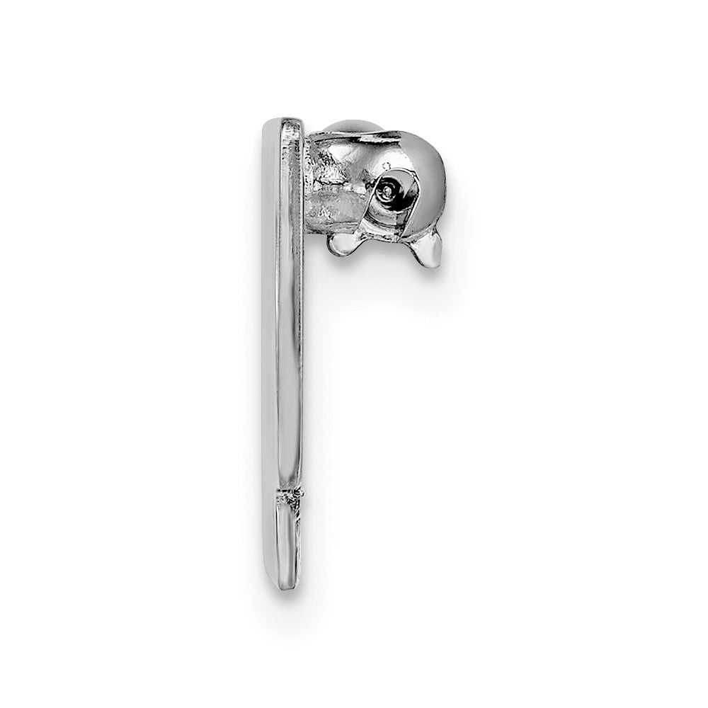 14K Weißgold Mama Brosche