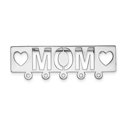 14K Weißgold Mama Brosche