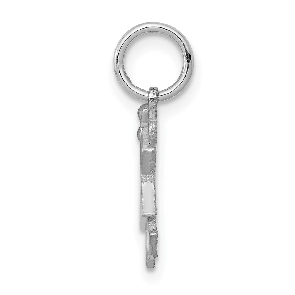 14K Weißgold Mini-Mädchen-Charm „Joy“