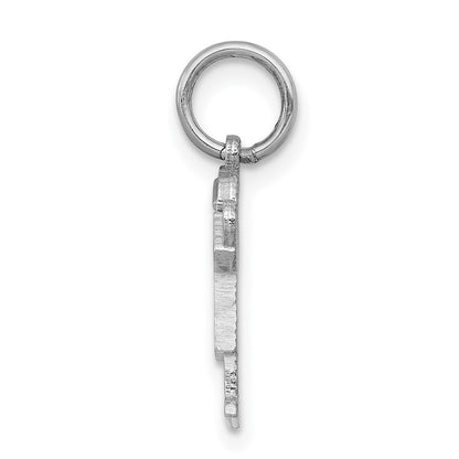 14K Weißgold Mini-Junge-Liebe-Charm Weiß