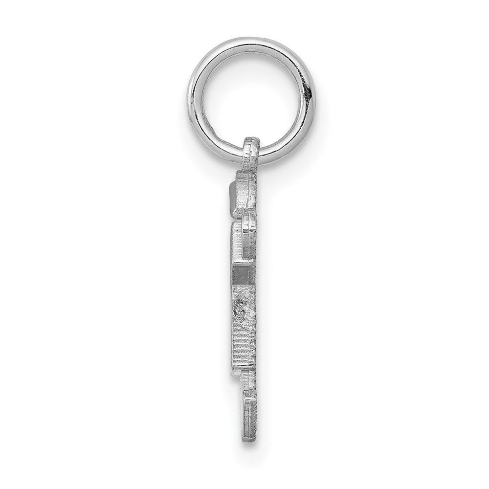 14K Weißgold Mini-Junge-Joy-Charm Weiß