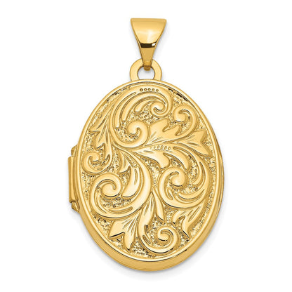14K Gelbgold 14K Liebe You Immer Wirbel Wendbar Medaillon