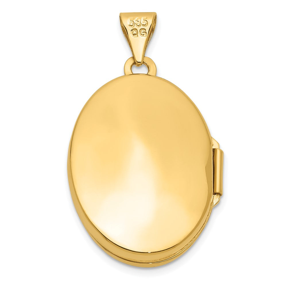 14K Gelbgold 14K Scrolled Blumen Medaillon