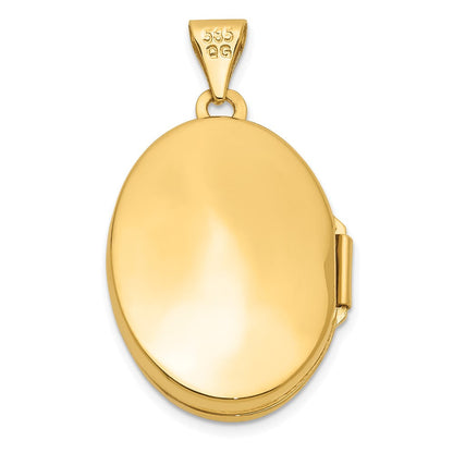 14K Gelbgold 14K Scrolled Blumen Medaillon