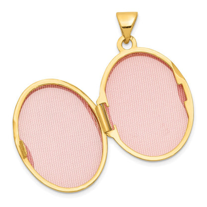 14K Gelbgold 14K Scrolled Blumen Medaillon