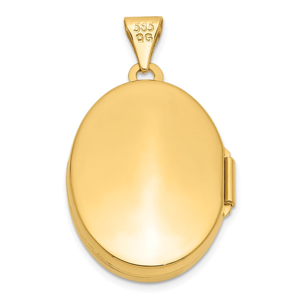 14K Gelbgold 14K Poliert Oval Medaillon