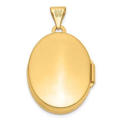 14K Gelbgold 14K Poliert Oval Medaillon
