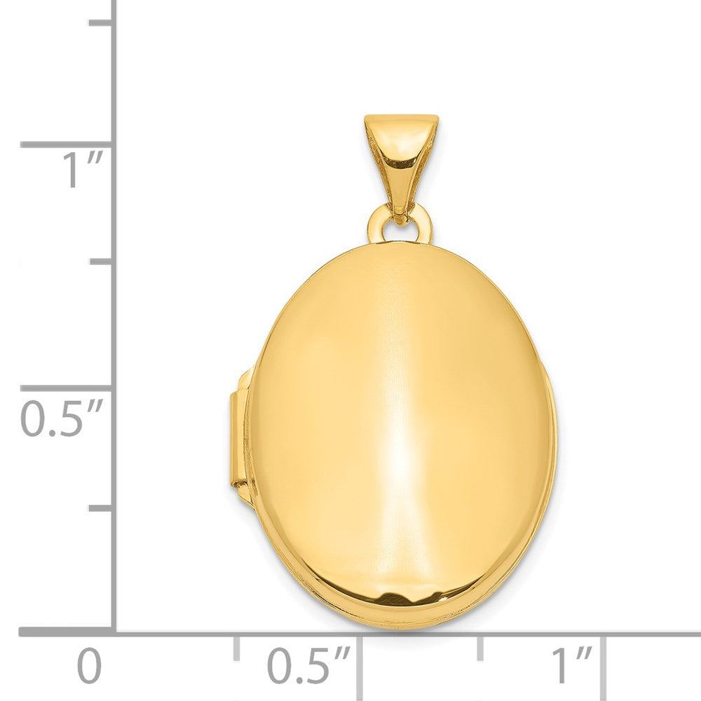 14K Gelbgold 14K Poliert Oval Medaillon