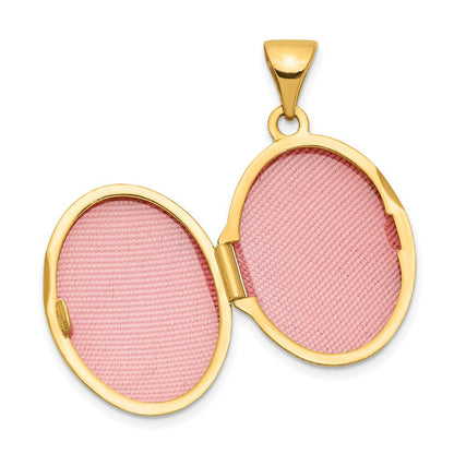14K Gelbgold 14K Gelbgold Schlicht Poliert Oval Medaillon