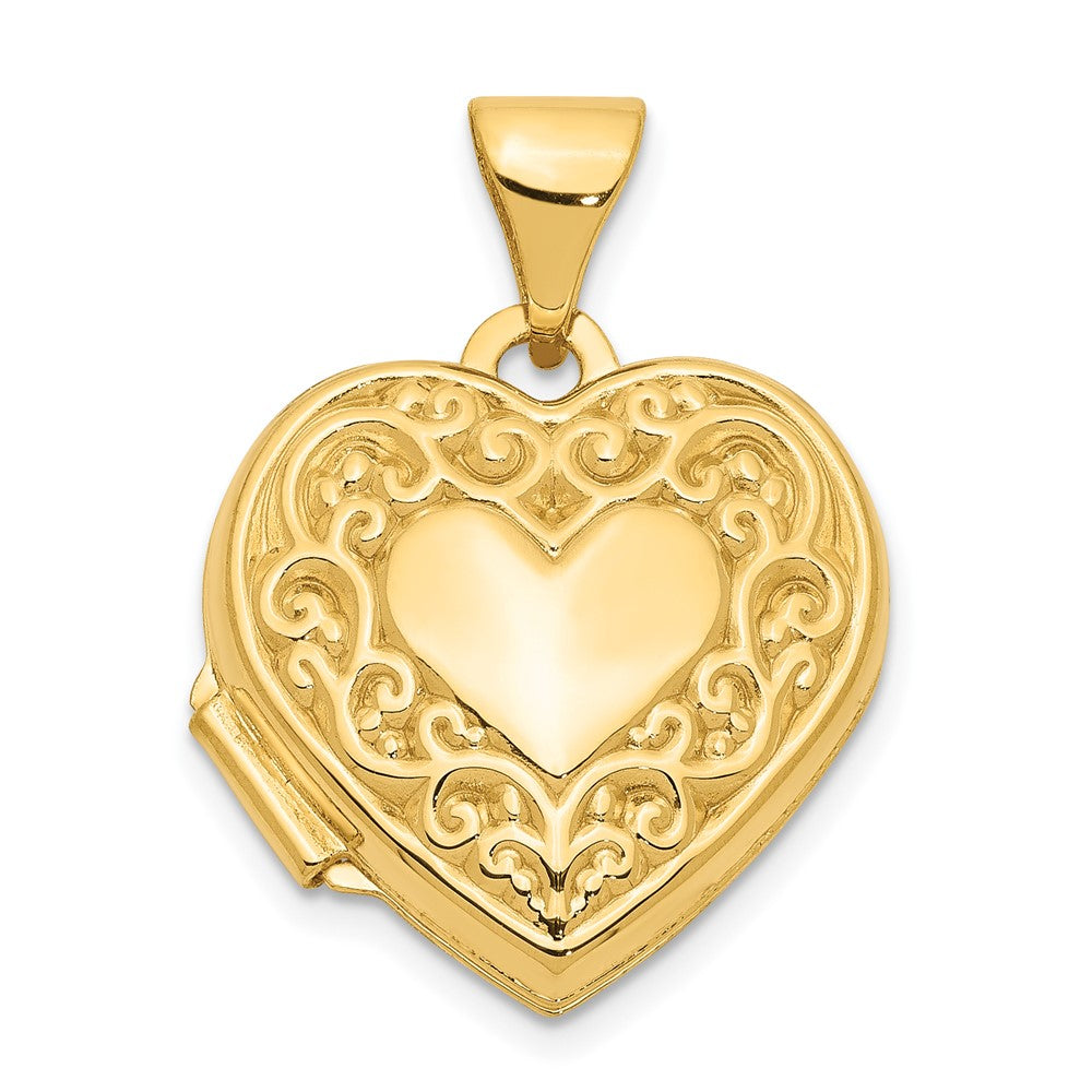 14K Gelbgold 14K Ranke Herz Medaillon