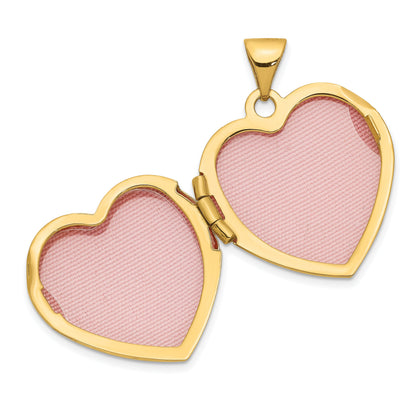 14K Gelbgold 14K Gewölbt Herz Medaillon