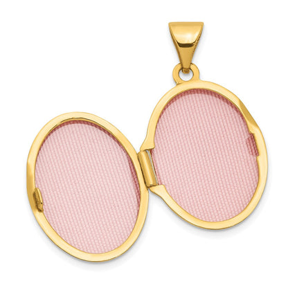 14K Gelbgold 14K Diamant Oval Medaillon
