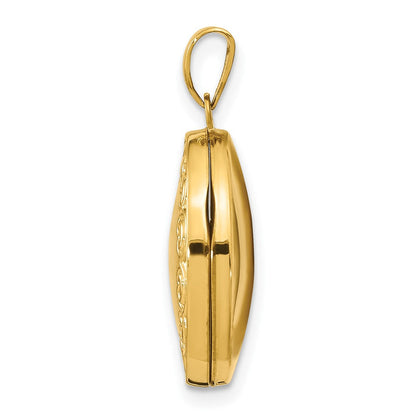 14K Gelbgold 14K Ranke Oval Medaillon