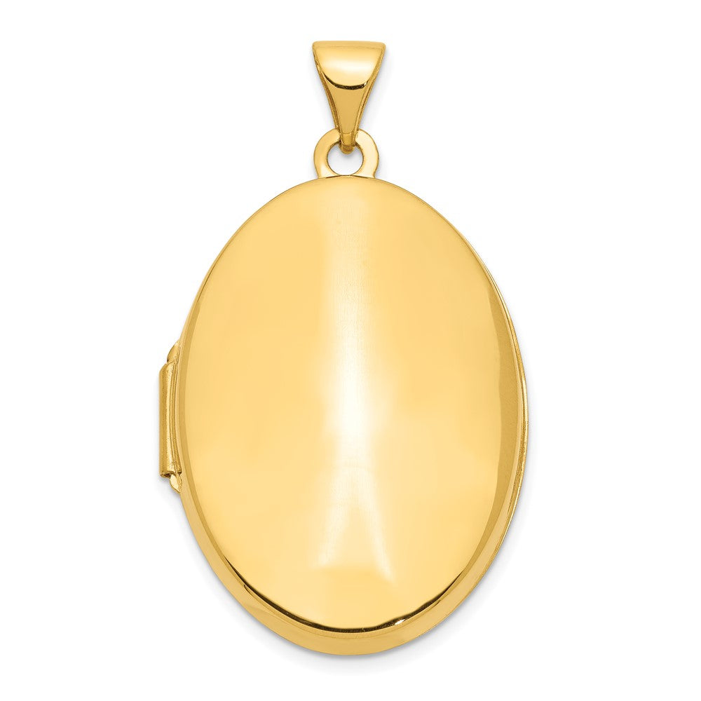 14K Gelbgold 14K Poliert Gewölbt Oval Medaillon