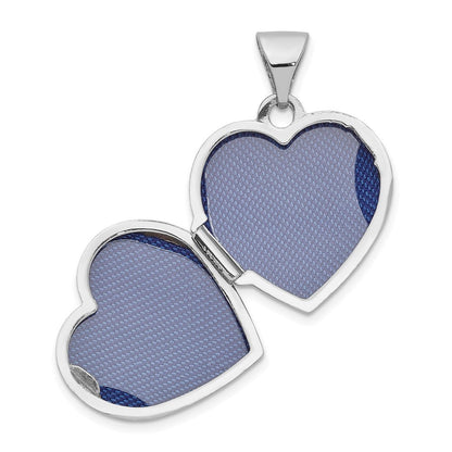 14K Weißgold 14K Weißgold Ranke Muster Herz Medaillon