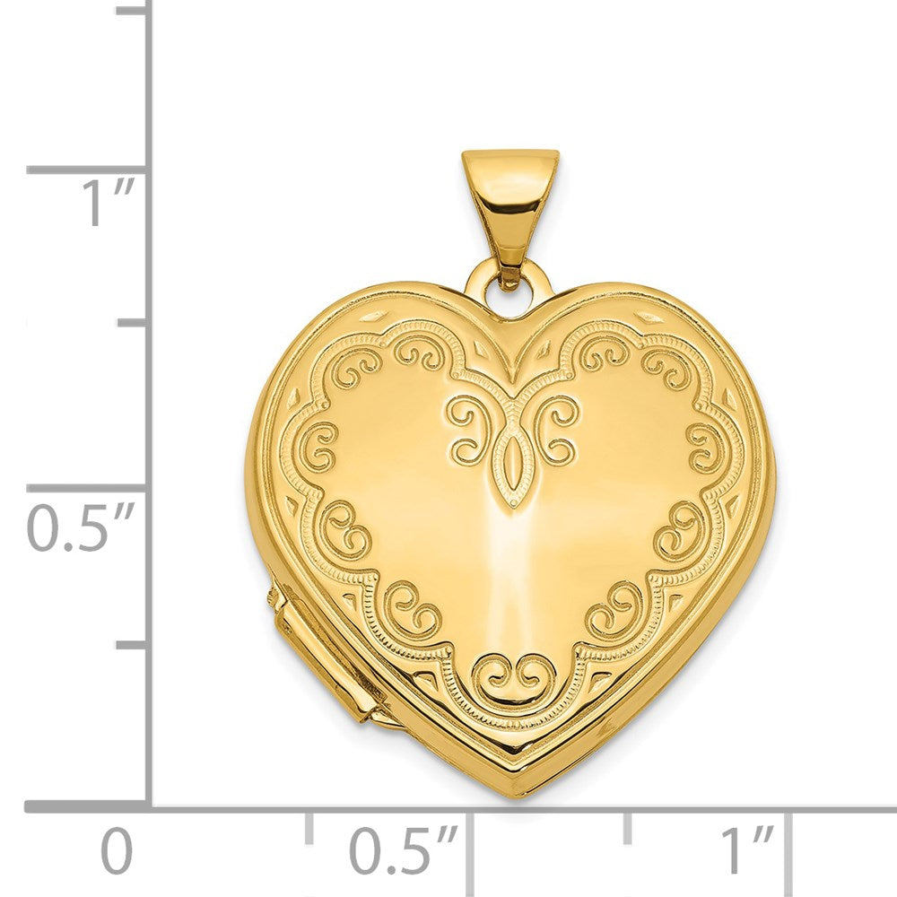 14K Gelbgold 14K Herz Medaillon