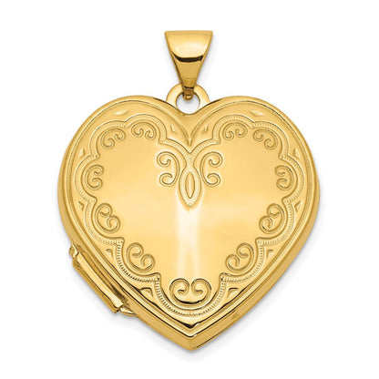 14K Gelbgold 14K Herz Medaillon