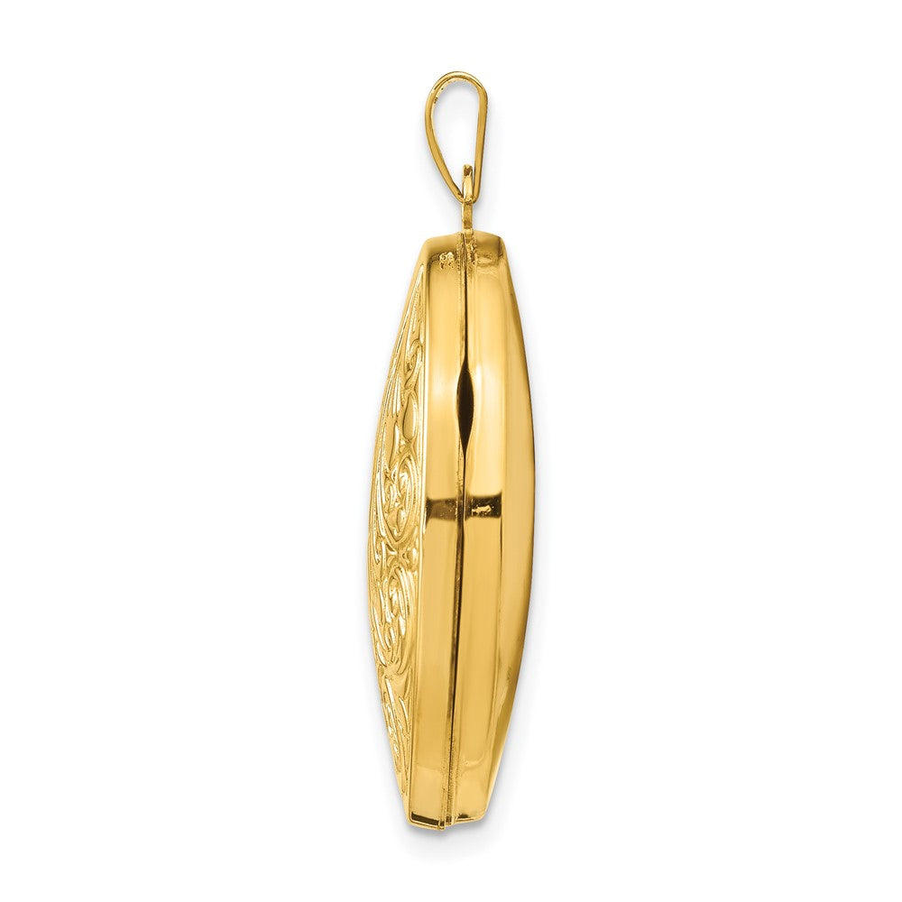 14K Gelbgold 14K Gelbgold Ranke Oval Medaillon