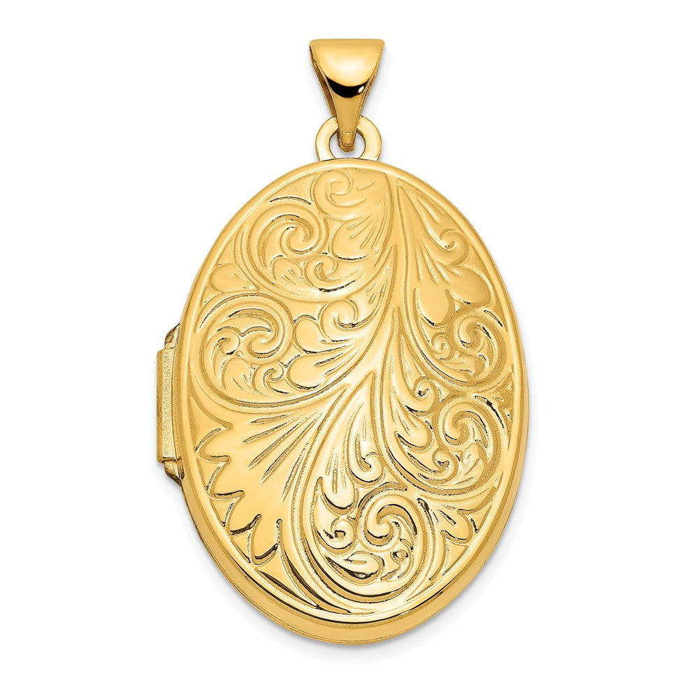 14K Gelbgold 14K Gelbgold Ranke Oval Medaillon