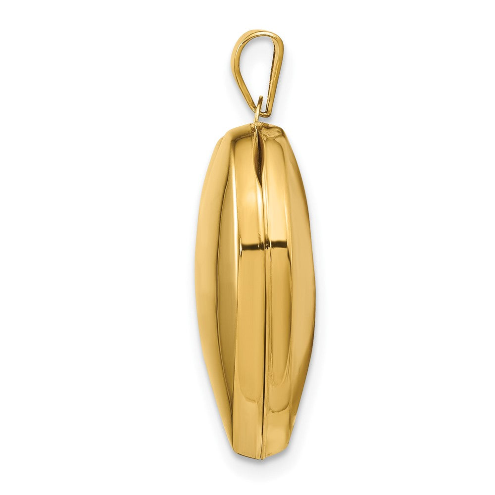 14K Gelbgold 14K Gewölbt Herz Familie Medaillon