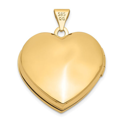 14K Gelbgold 14K Gewölbt Herz Familie Medaillon
