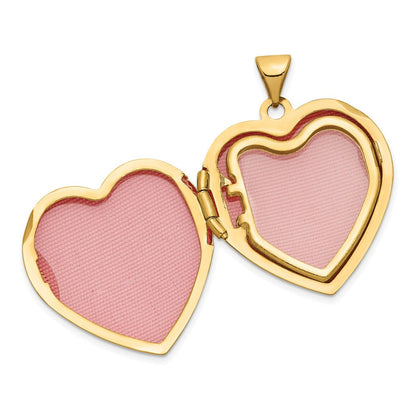 14K Gelbgold 14K Gewölbt Herz Familie Medaillon