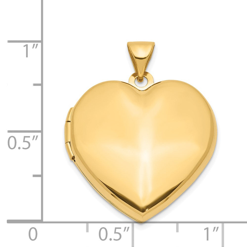 14K Gelbgold 14K Gewölbt Herz Familie Medaillon