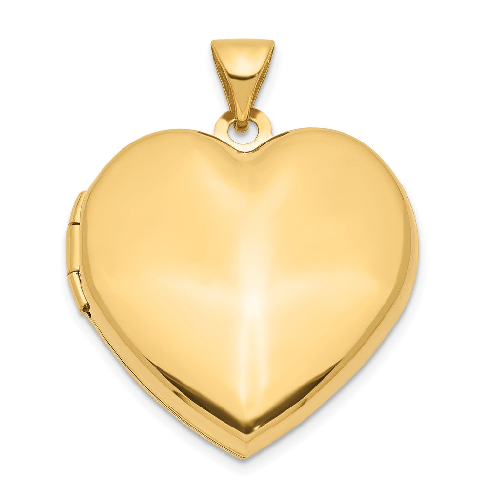 14K Gelbgold 14K Gewölbt Herz Familie Medaillon