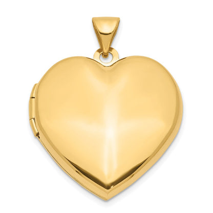 14K Gelbgold 14K Gewölbt Herz Familie Medaillon