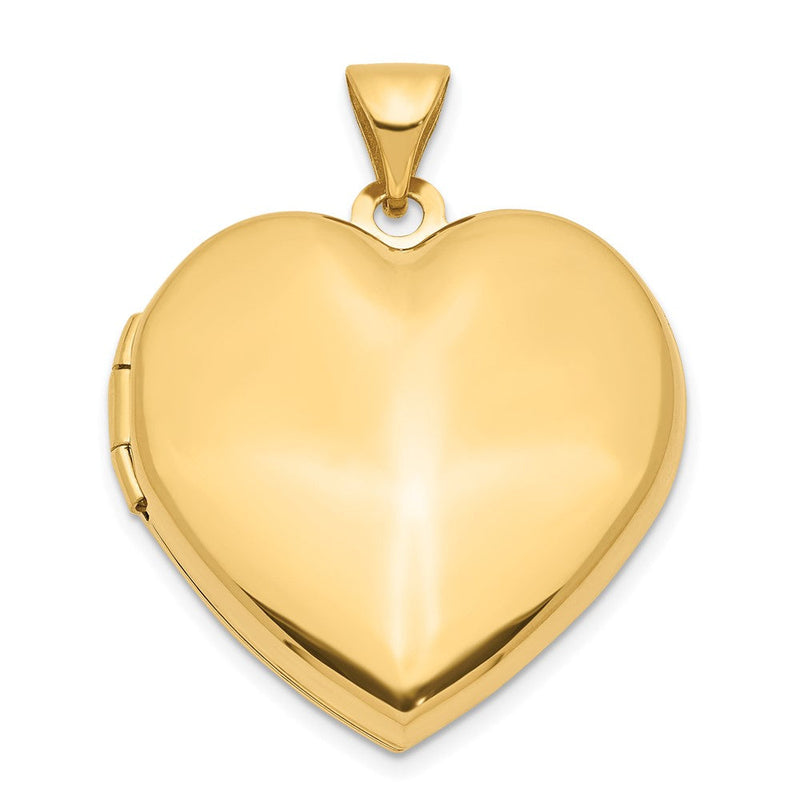 14K Gelbgold 14K Gewölbt Herz Familie Medaillon