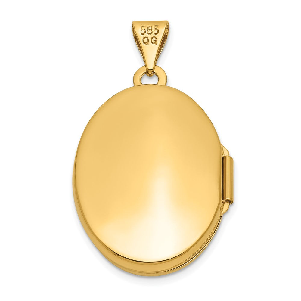 14K Gelbgold 14K Gelbgold Ranke Herz Design Oval Medaillon