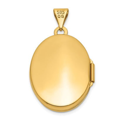14K Gelbgold 14K Gelbgold Ranke Herz Design Oval Medaillon