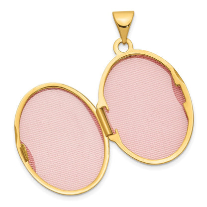14K Gelbgold 14K Gelbgold Ranke Herz Design Oval Medaillon