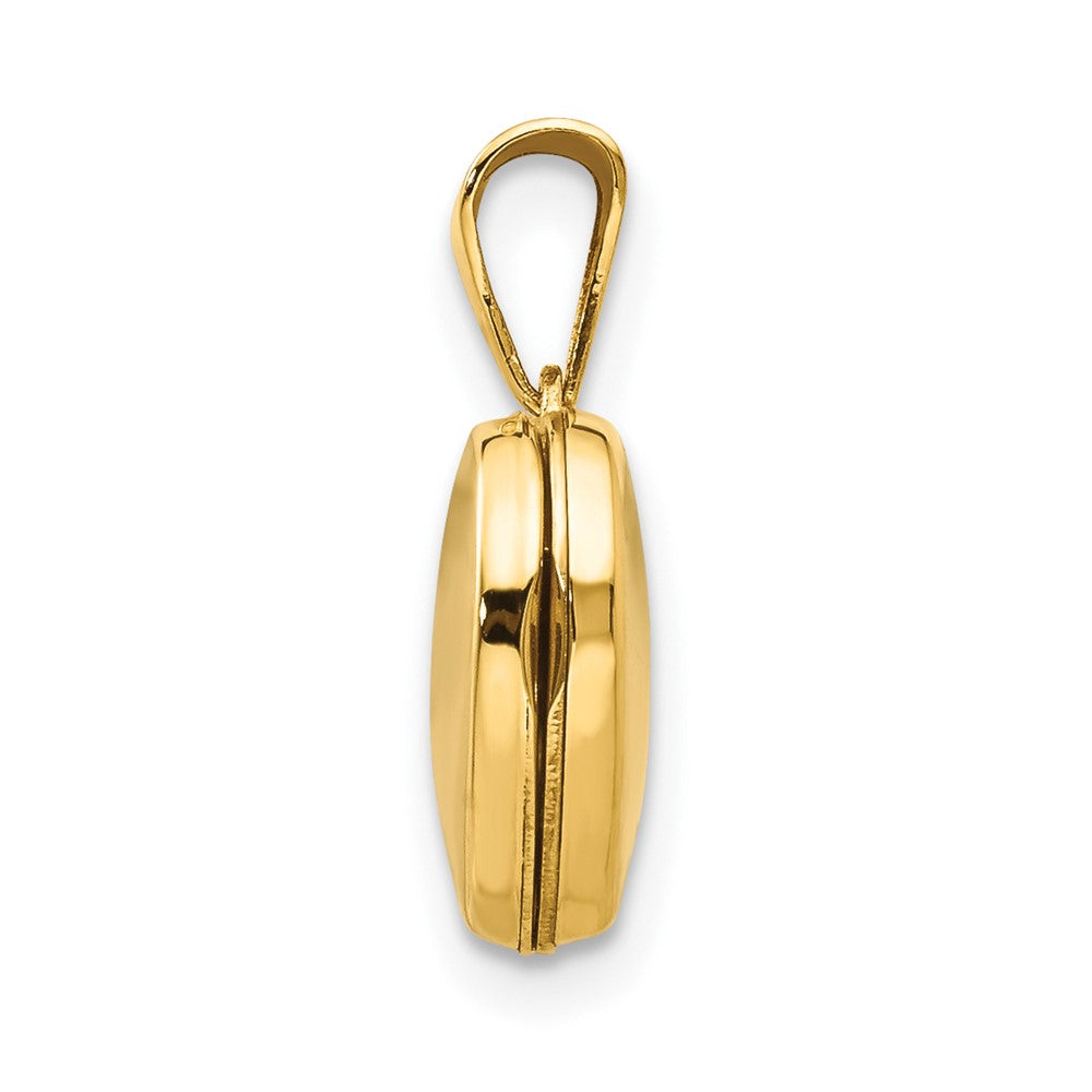 14K Gelbgold 14K Poliert Schlicht Herz Medaillon