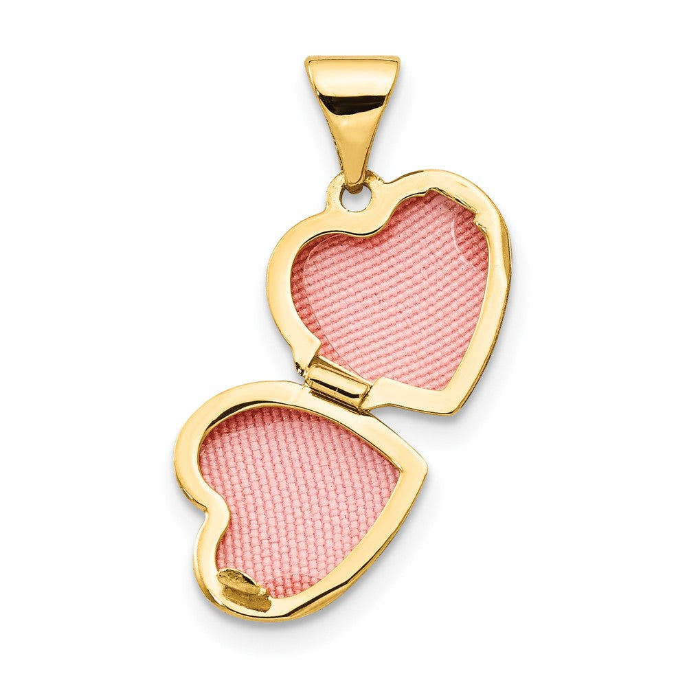 14K Gelbgold 14K Poliert Schlicht Herz Medaillon