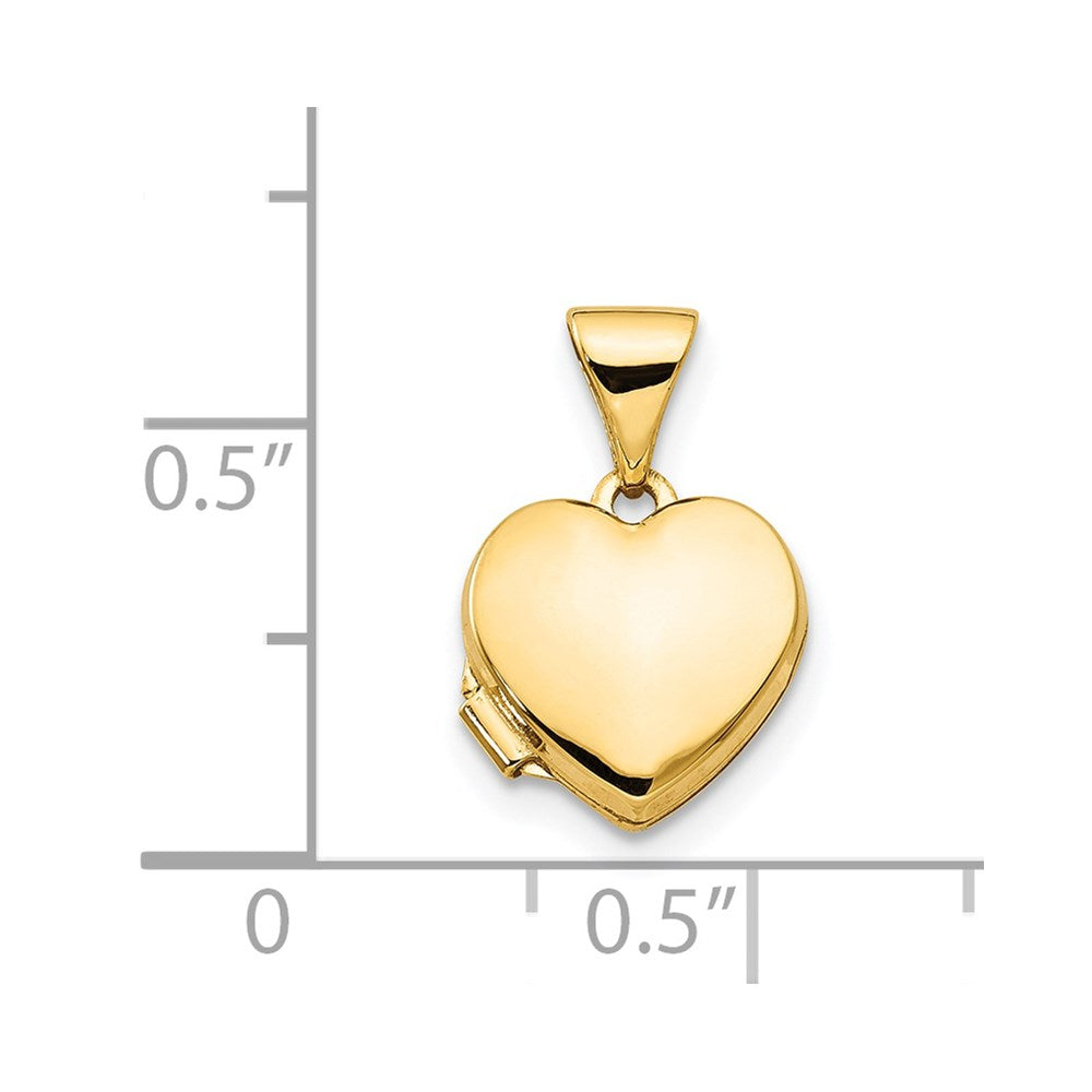 14K Gelbgold 14K Poliert Schlicht Herz Medaillon
