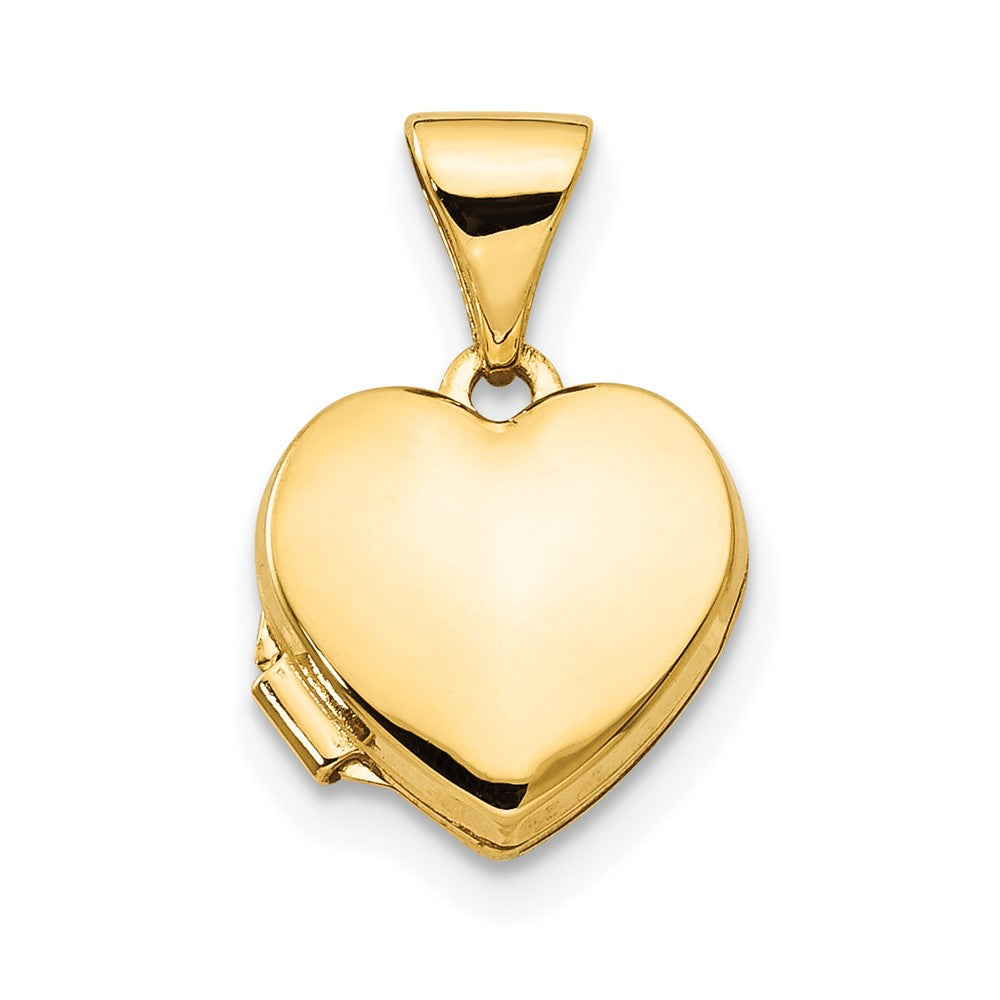 14K Gelbgold 14K Poliert Schlicht Herz Medaillon