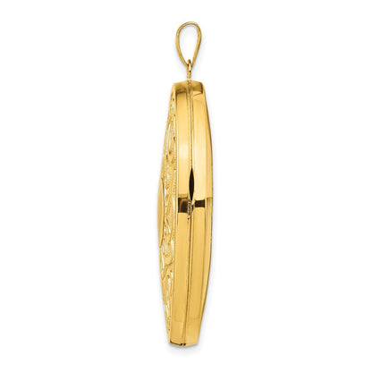 14K Gelbgold 14K Keltisch Herz 38mm Oval Medaillon