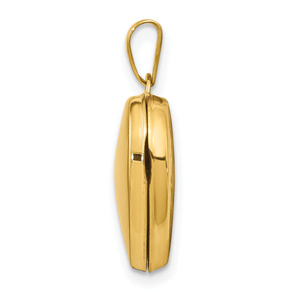 14K Gelbgold 14K Schlicht 15mm Herz Medaillon